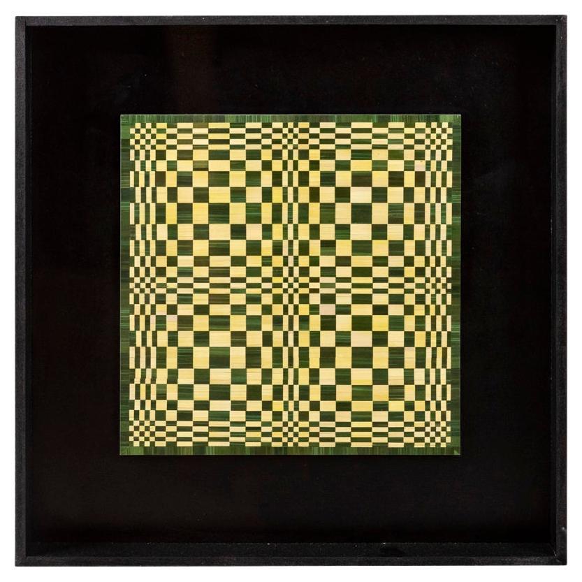 Kinetic Straw Marquetry Panel, Contemporary Work For Sale
