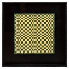 Used Kinetic Straw Marquetry Panel, Contemporary Work