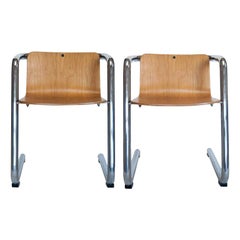 Kinetics Child Chair Pair in Molded Plywood and Chrome, Used, Canada, 1970s