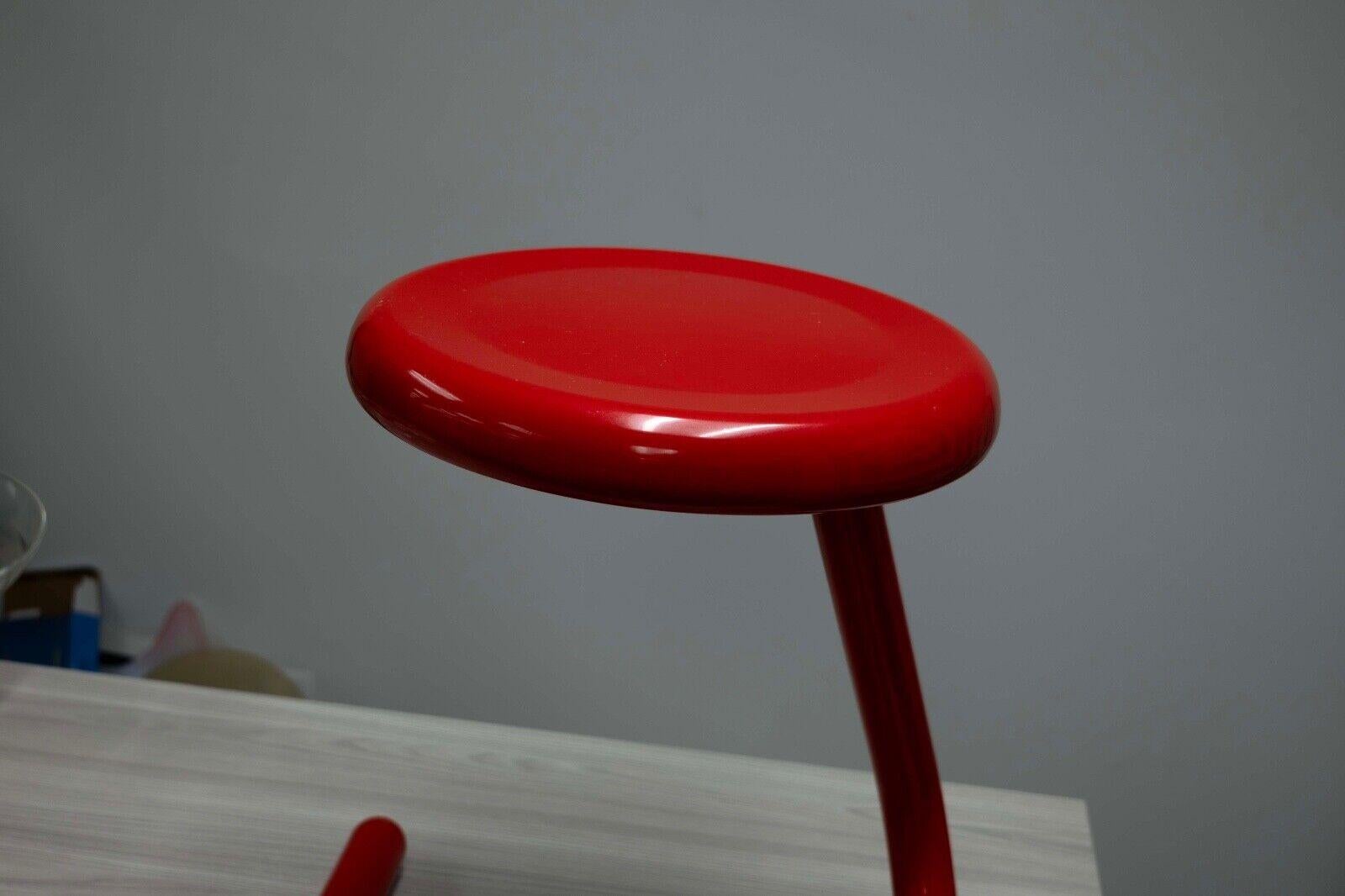 Metal Kinetics Red Paperclip Stool Contemporary Modern Post Modern Seller Approved by 