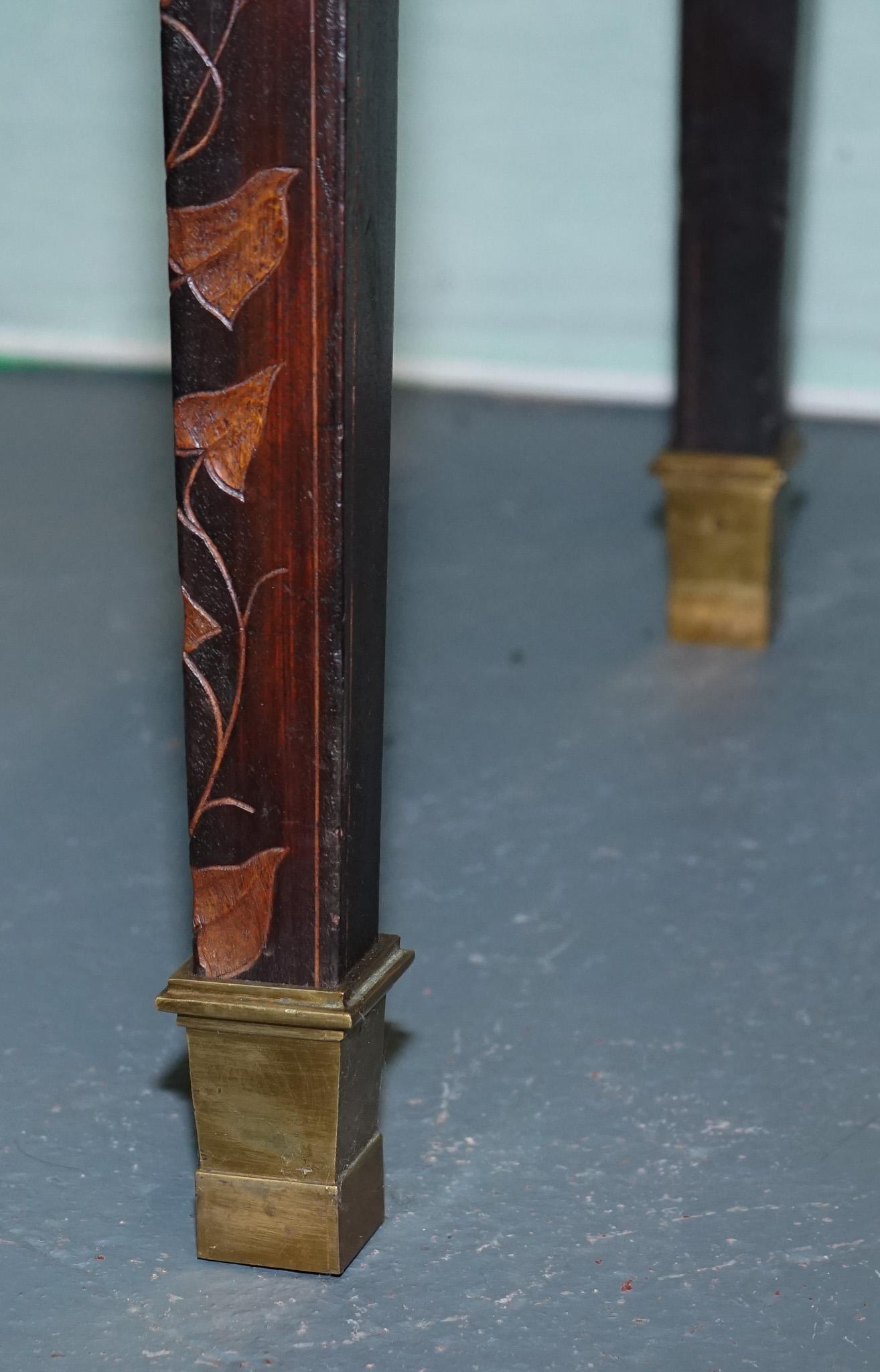 KING ALBERT I OF BELGIUM OCCASIONAL SIDE END COFFEE TABLE CARVED OAK CiRCA 1900 For Sale 1