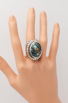 King Baby Huge Sterling Silver Turquoise Ring