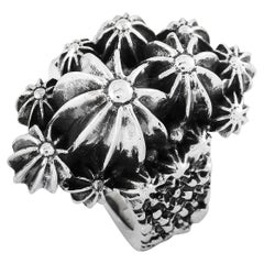 King Baby Silver Cacti Cluster Ring