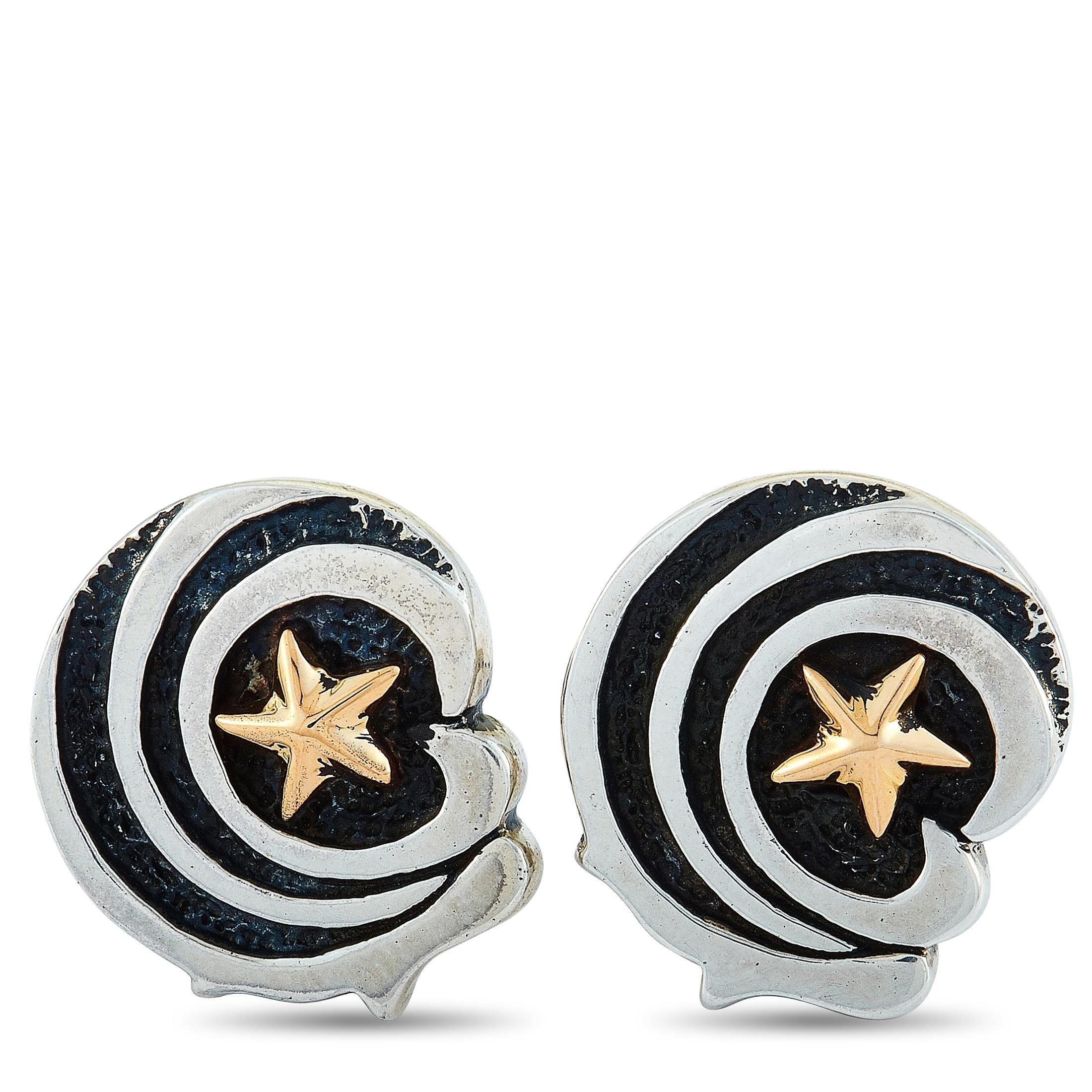 These King Baby cufflinks are made of silver, feature bullet back closure, and each of the two weighs 9.9 grams. The cufflinks measure 0.73” in length and 0.78” in width.

The pair is offered in brand-new condition and includes the manufacturer’s