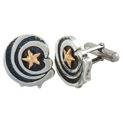 King Baby Silver Eagle Star Cufflinks