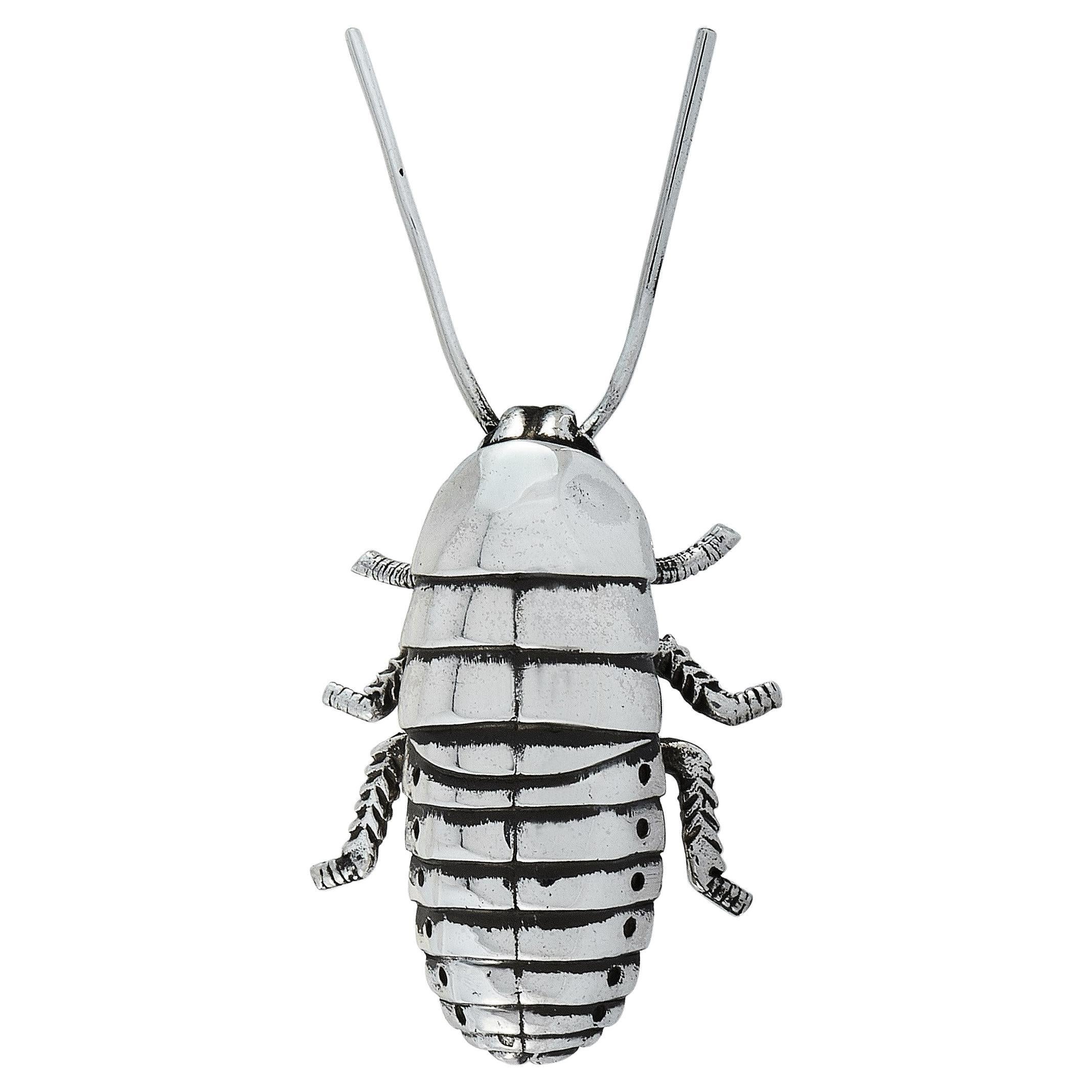 King Baby Silver Large Roach Lapel Pin