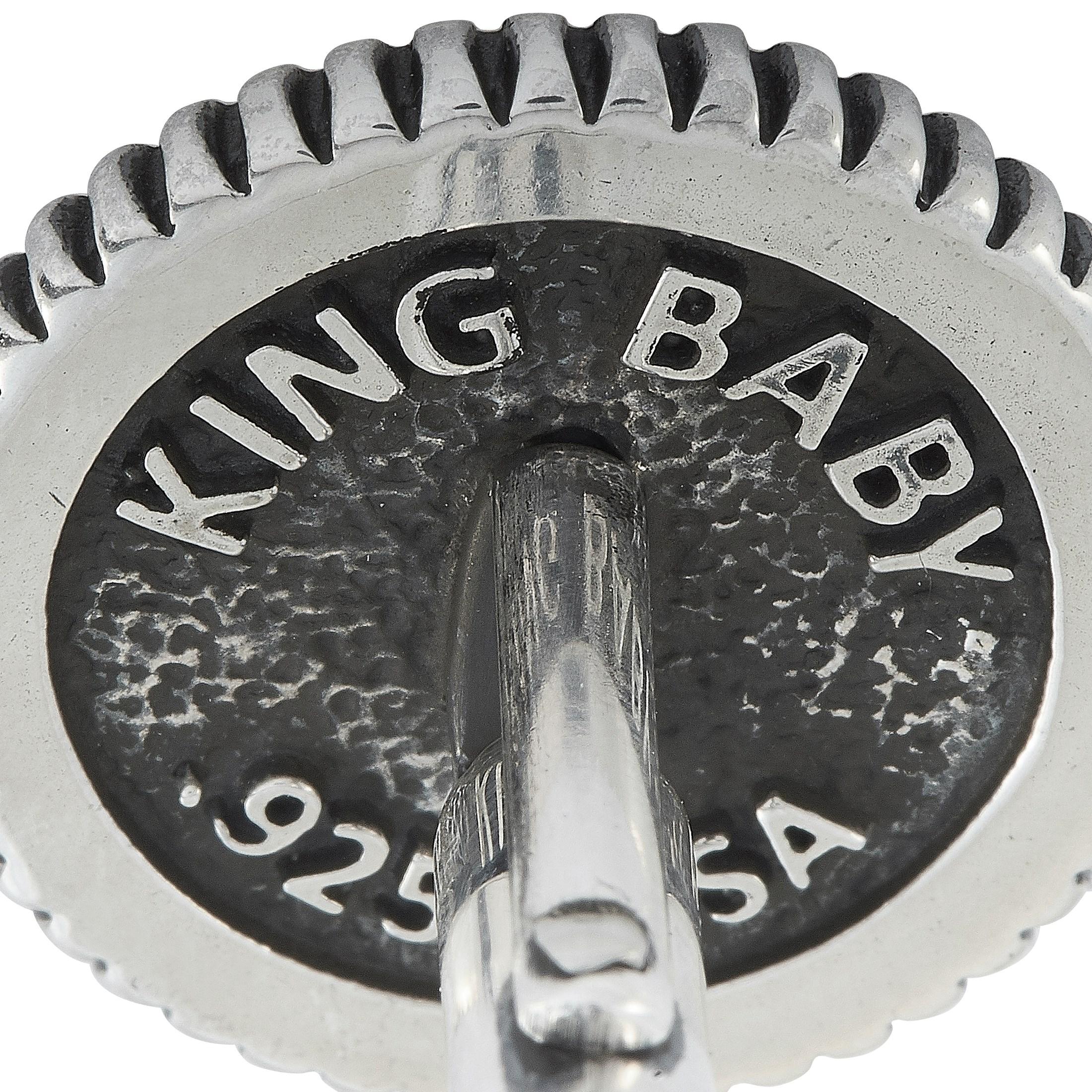 King Baby-Silber Liberty-Kopfschmuck-Manschettenknöpfe 1