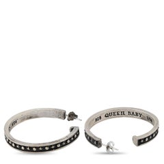Boucles d'oreilles créoles rondes en argent « King Baby »