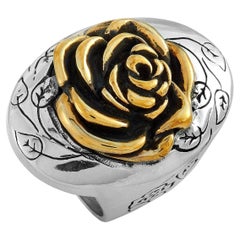 Used King Baby Sterling Silver and Alloy Rose Ring