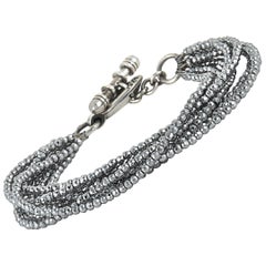 Used King Baby Sterling Silver and Hematite Bracelet