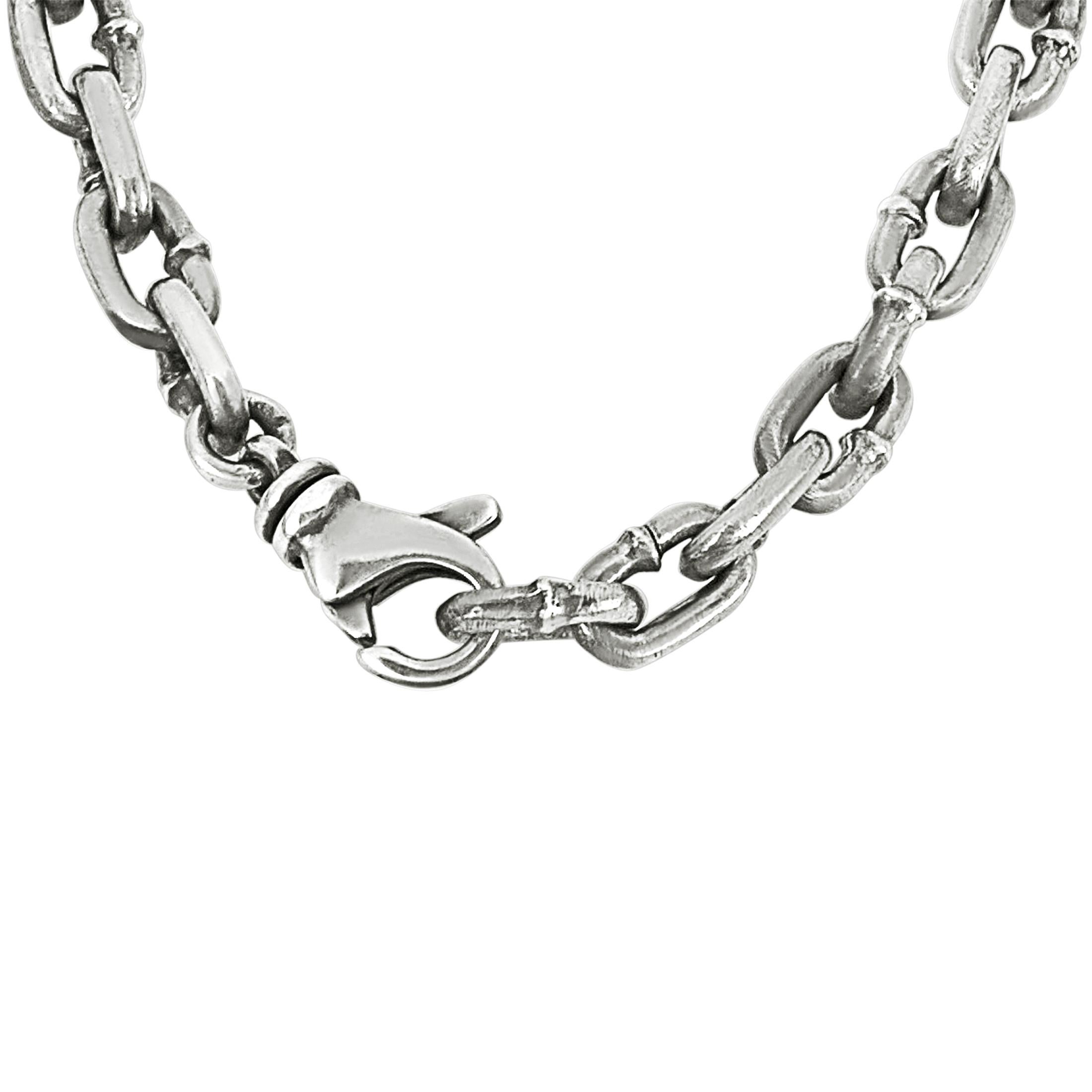 King Baby Sterling Silver Braided Choker Necklace In New Condition In Southampton, PA