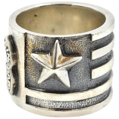 King Baby Sterling Silver Flag Ring
