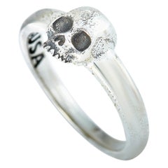Used King Baby Sterling Silver Hamlet Skull Ring