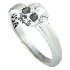 King Baby Sterling Silver Hamlet Skull Ring