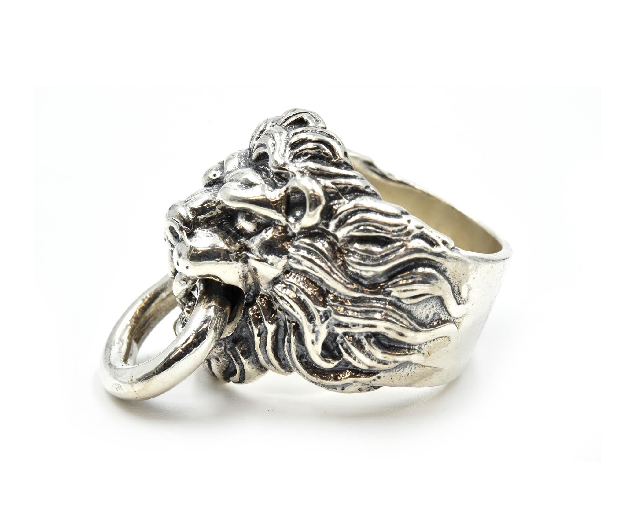 king baby lion ring