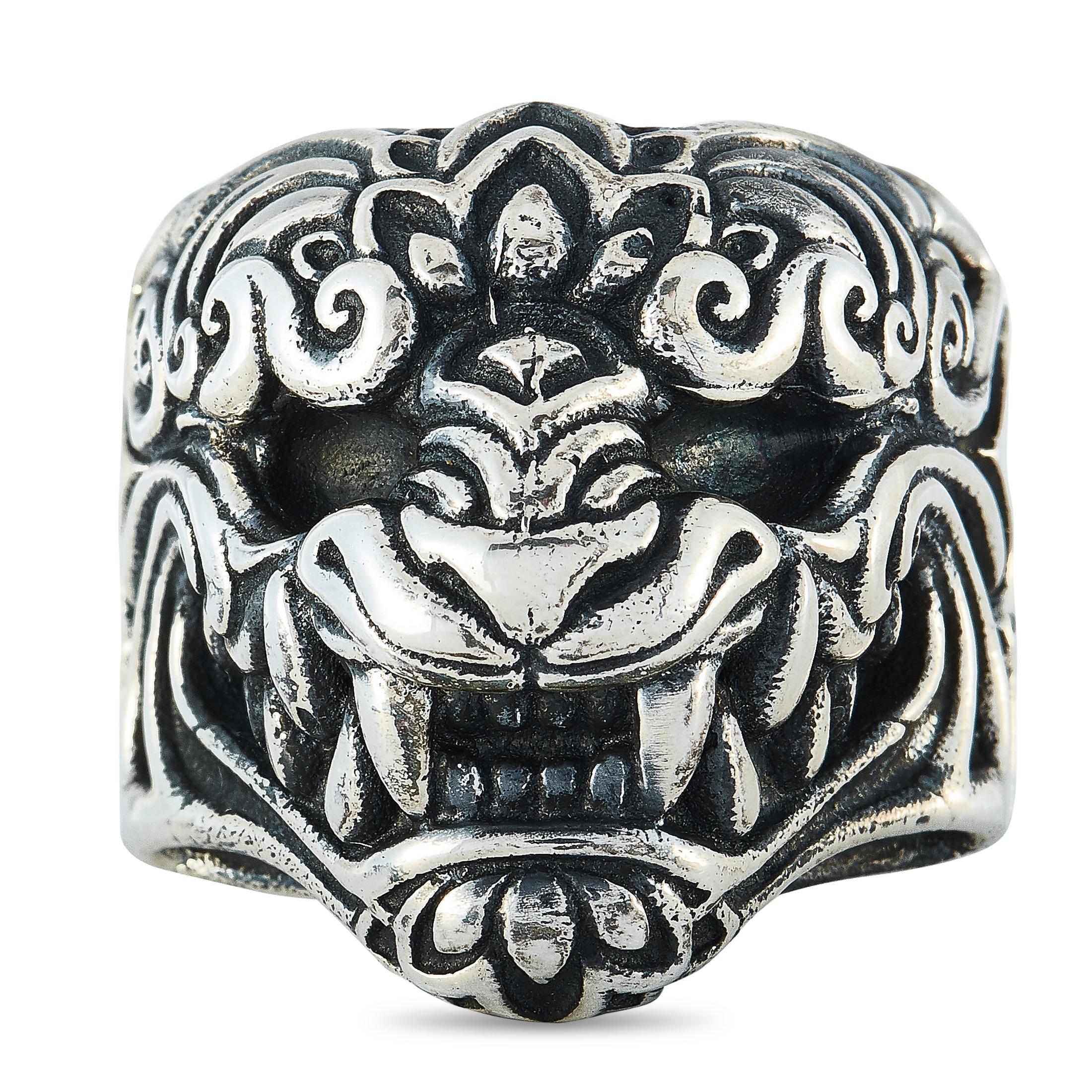 Women's King Baby Sterling Silver Oni Mask Ring