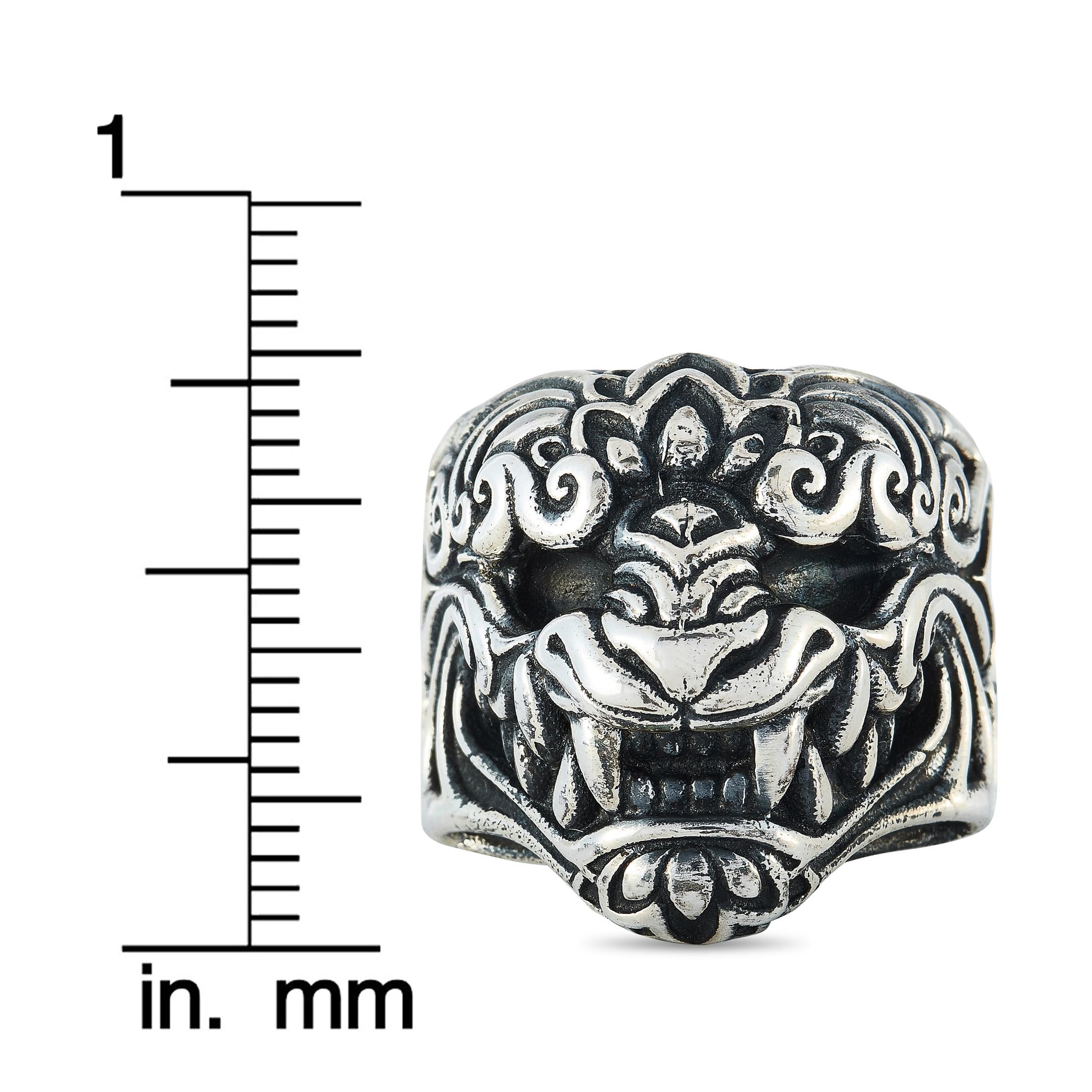 King Baby Sterling Silver Oni Mask Ring 1