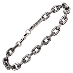 Used King Baby Sterling Silver Oval Link Bracelet