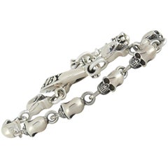 King Baby Sterling Silver Skull Bracelet