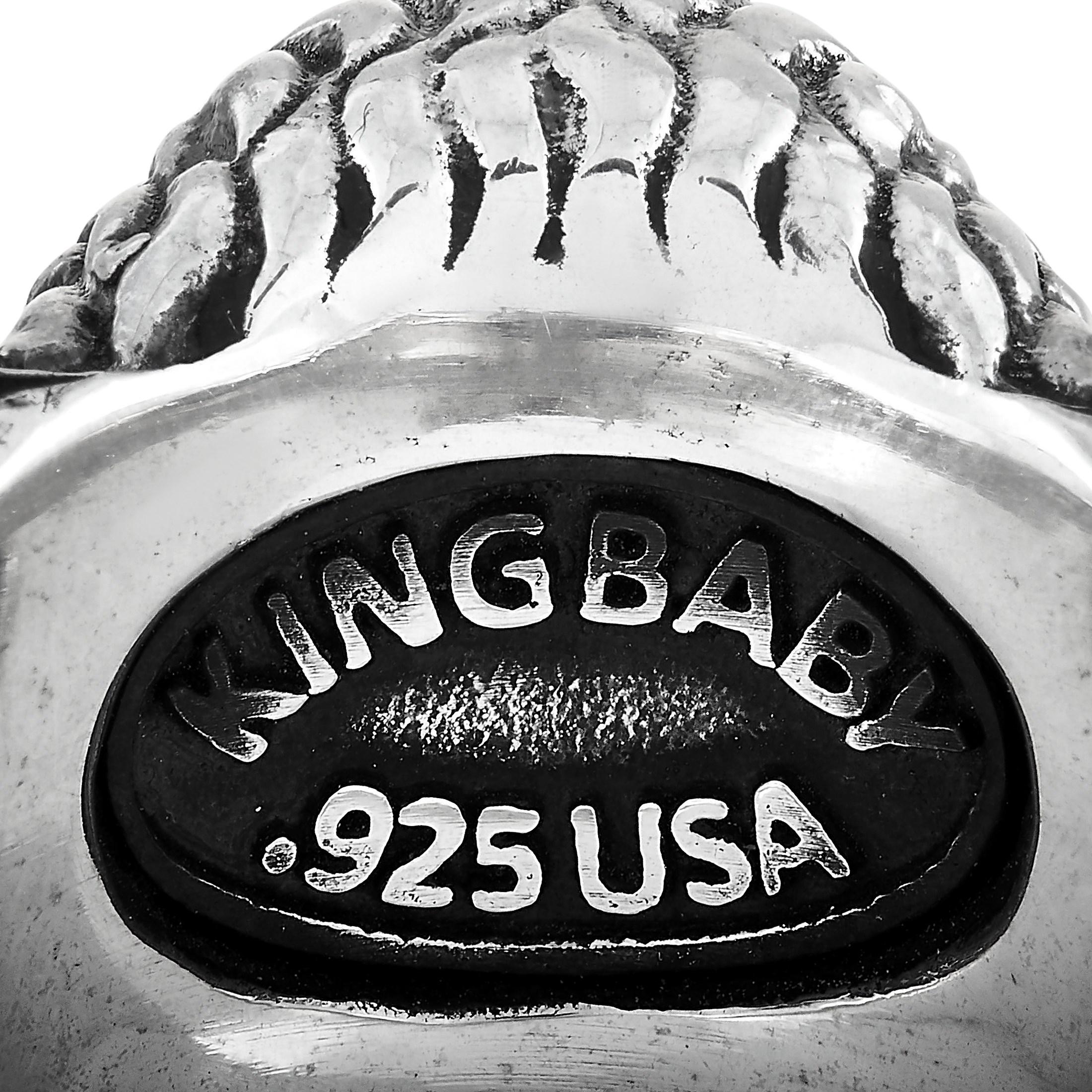 Men's King Baby Sterling Silver Star Buffalo Ring For Sale