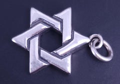 Pendentif étoile de David en argent Sterling, 12,7 g, excellent