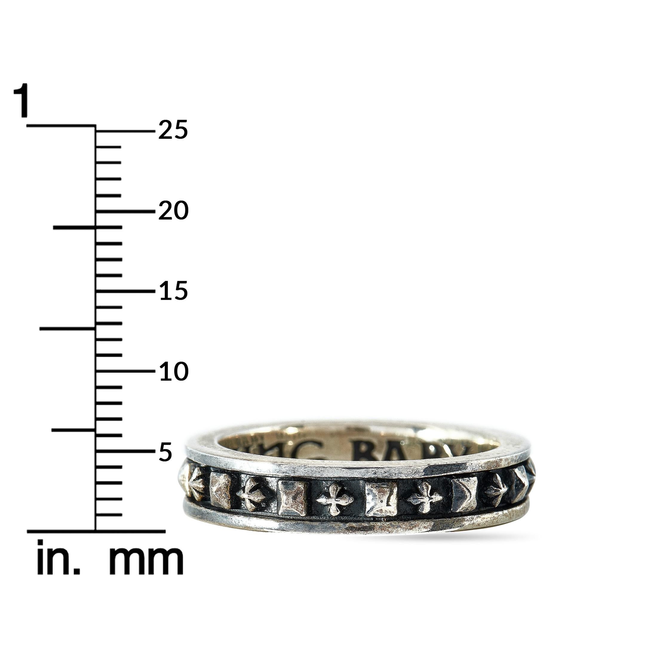 King Baby Sterling Silver Studded Stackable Ring 3