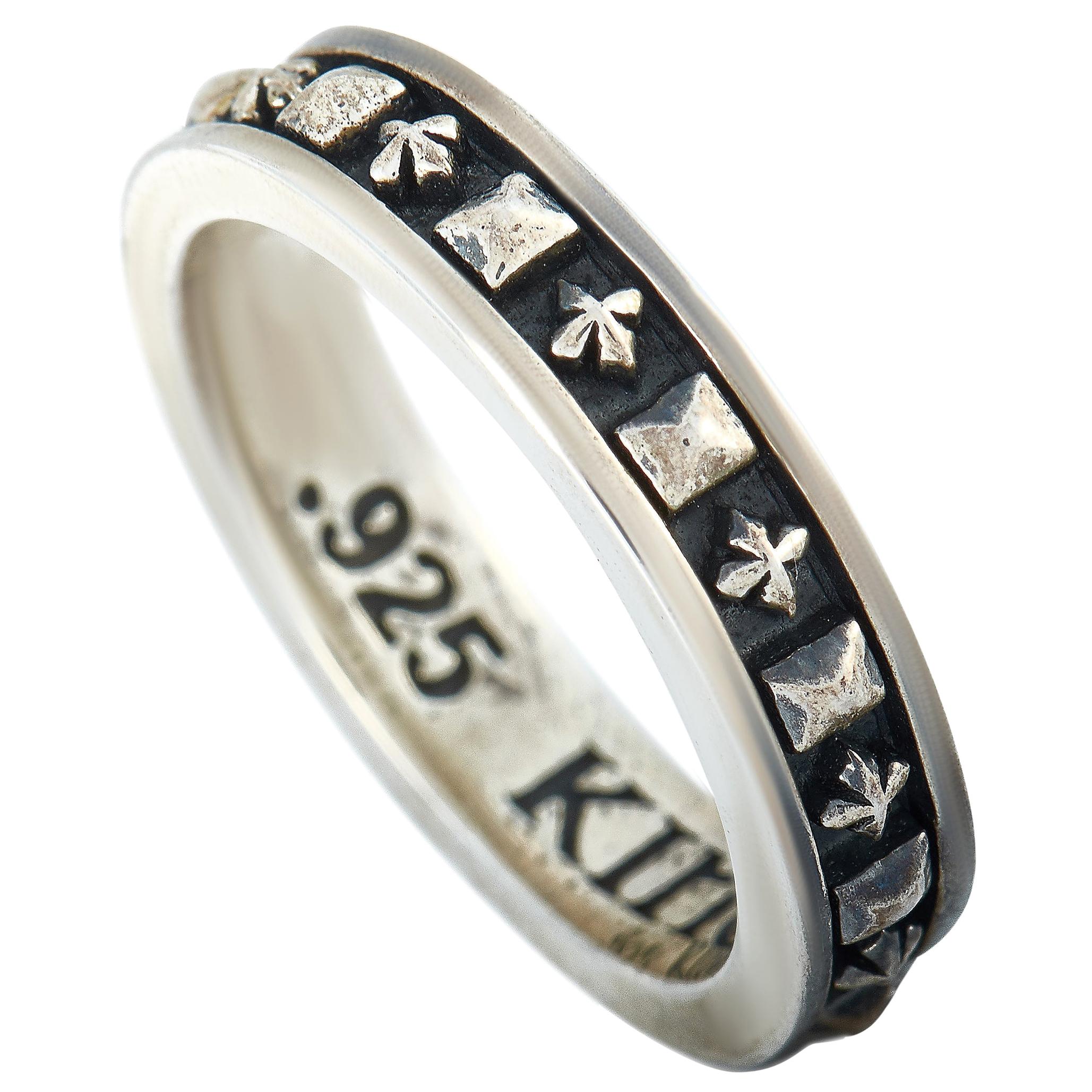 King Baby Sterling Silver Studded Stackable Ring
