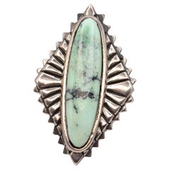 King Baby Sterling Silver Turquiose Concho Ring