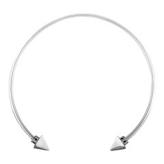 King Baby Sterling Silver Wire Pyramid Choker Necklace