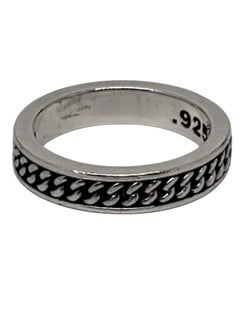 Anillo de plata de ley con diseño de cable de King Baby Studio, talla 10, n.º 24671