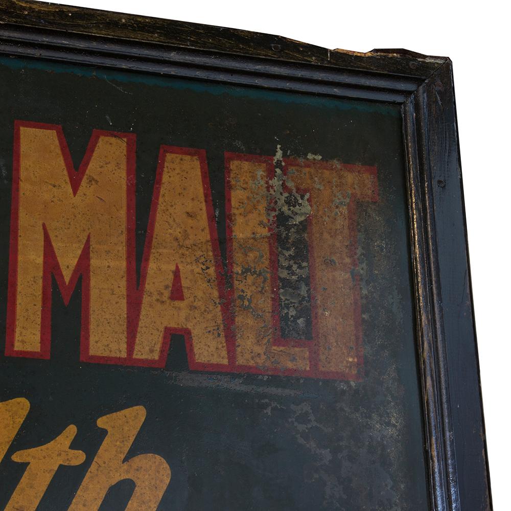 Folk Art King Brand Malt Syrup Sign For Sale