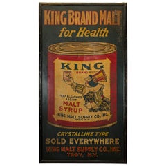 Antique King Brand Malt Syrup Sign