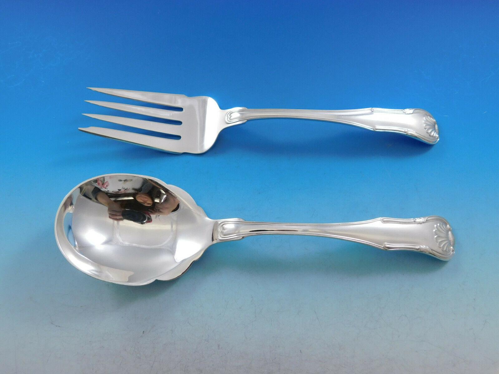 King by Kirk Stieff Sterling Silver Flatware Set Service 110 Pieces Shell Motif 3
