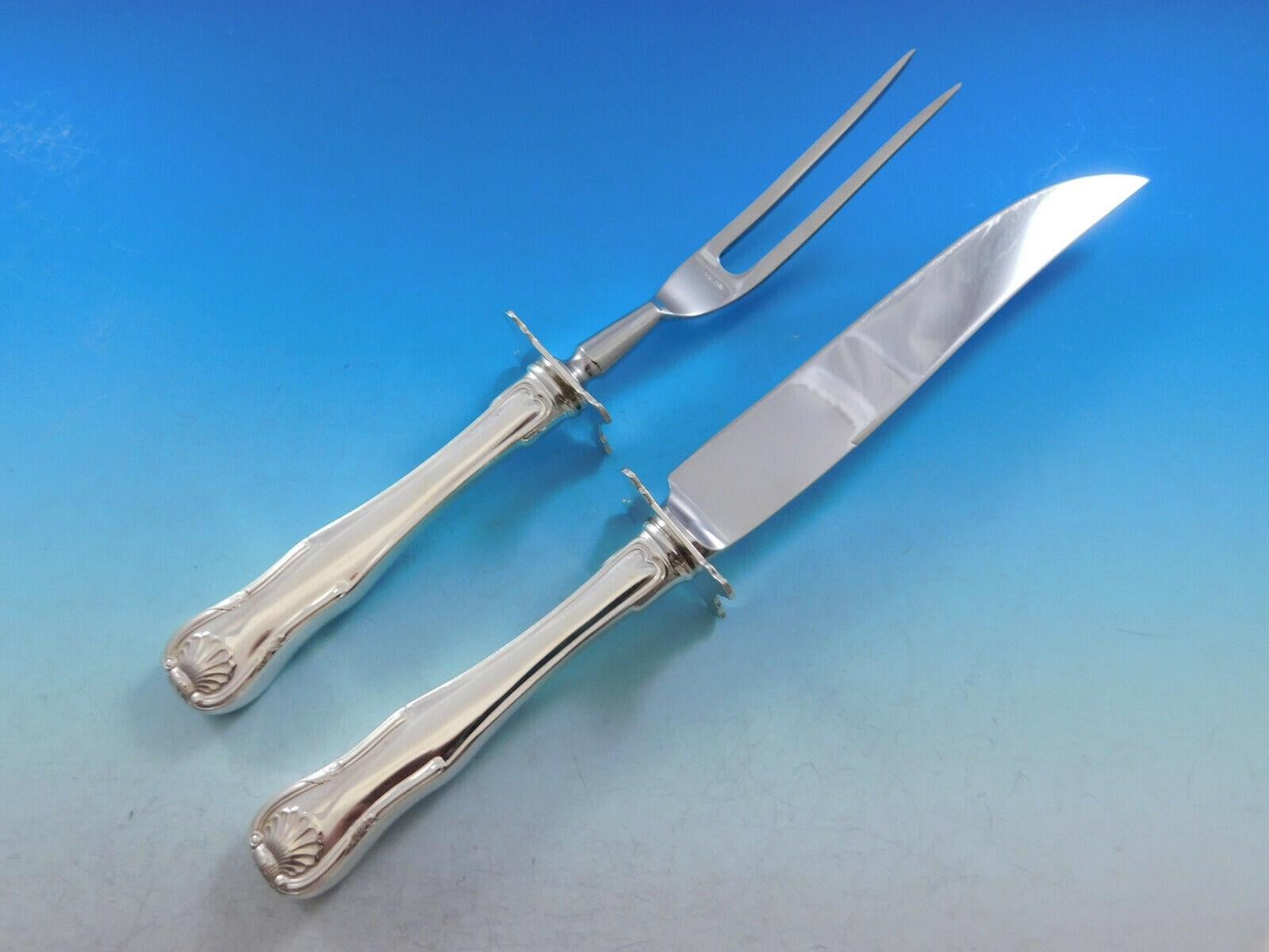 King by Kirk Stieff Sterling Silver Flatware Set Service 110 Pieces Shell Motif 4