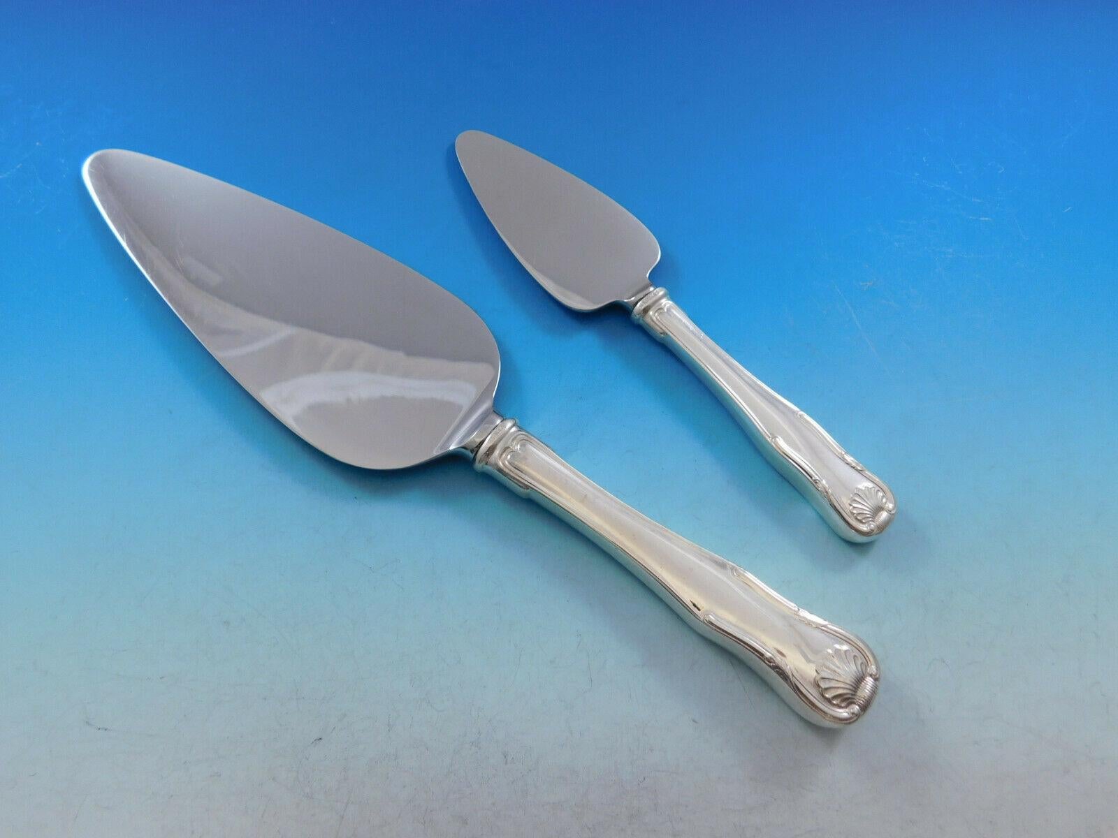 King by Kirk Stieff Sterling Silver Flatware Set Service 110 Pieces Shell Motif In Excellent Condition In Big Bend, WI