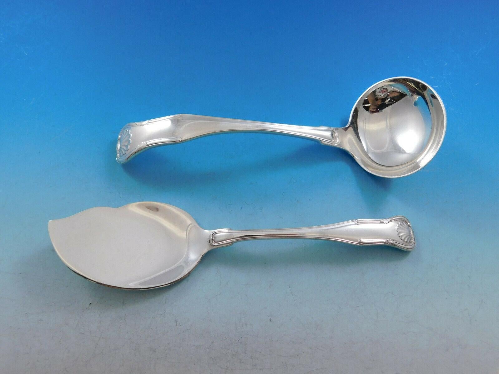 King by Kirk Stieff Sterling Silver Flatware Set Service 110 Pieces Shell Motif 1
