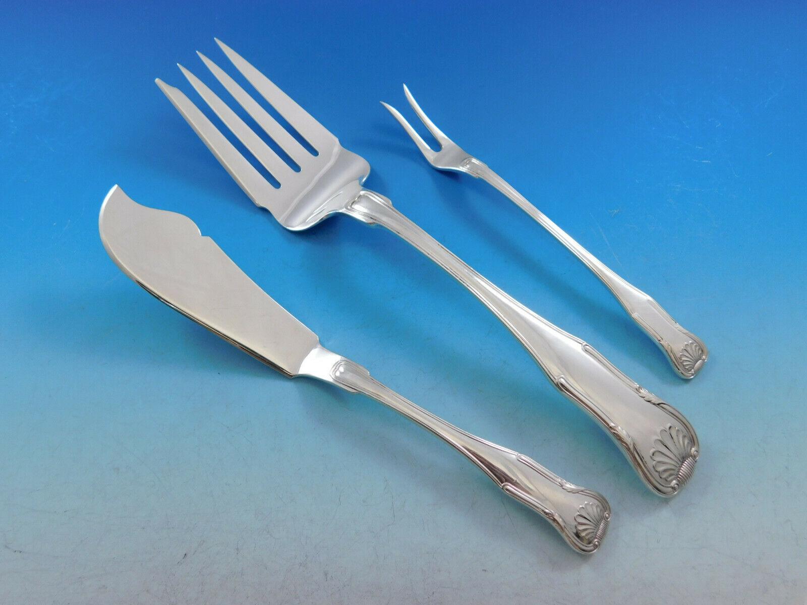 King by Kirk Stieff Sterling Silver Flatware Set Service 110 Pieces Shell Motif 2
