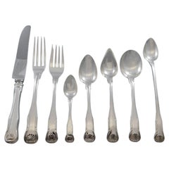 King by Kirk Stieff Sterling Silver Flatware Set Service 110 Pieces Shell Motif