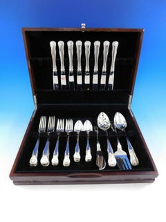 King by Kirk Stieff Sterling Silver Flatware Set Service 36 Pieces Shell Motif