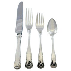 King by Kirk Stieff Sterling Silver Flatware Set Service 48 Pieces Shell Motif