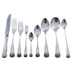 Used King by Kirk Stieff Sterling Silver Flatware Set Service 72 Pieces No monograms