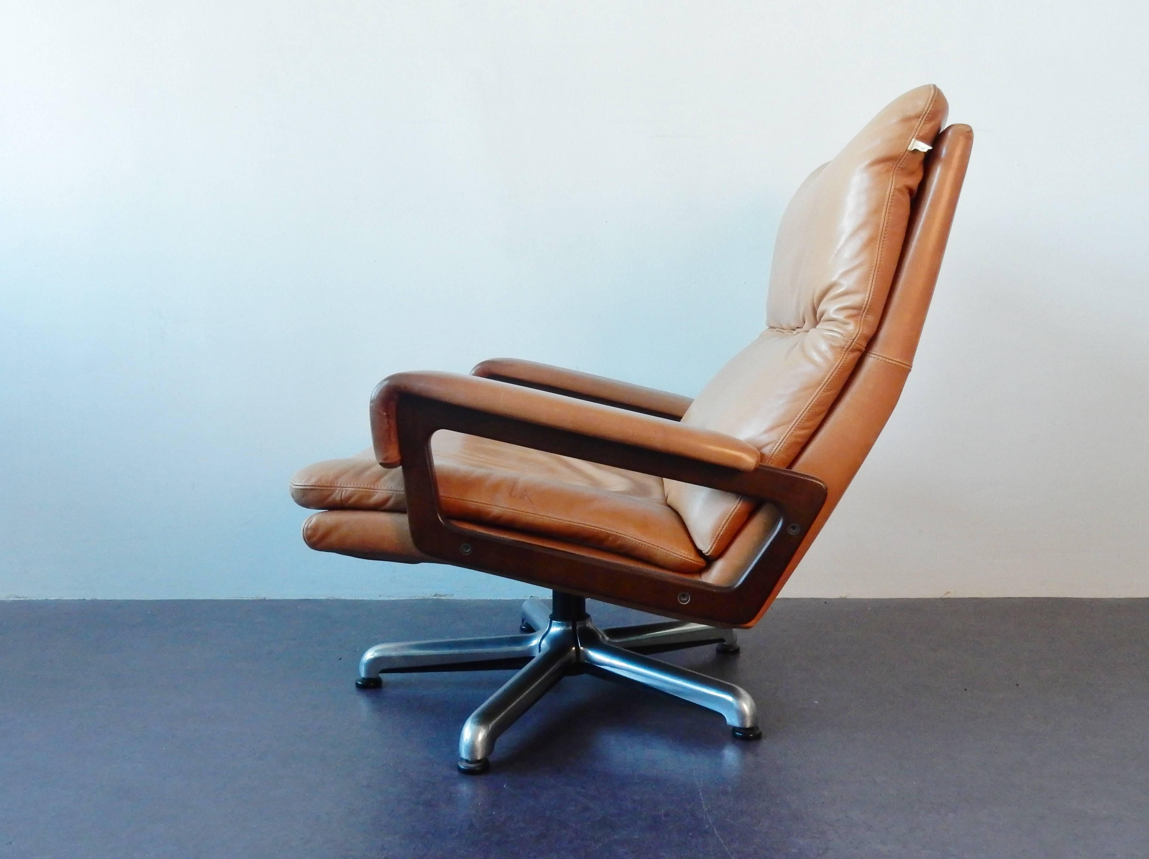 Mid-Century Modern 'King' Chair by André Vandenbeuck for Strässle, Switzerland, 1970s