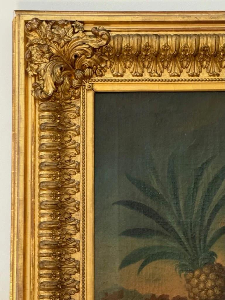 Unknown King Charles Spaniel and Tropical still life, Oil on Canvas, 18th-19th Century