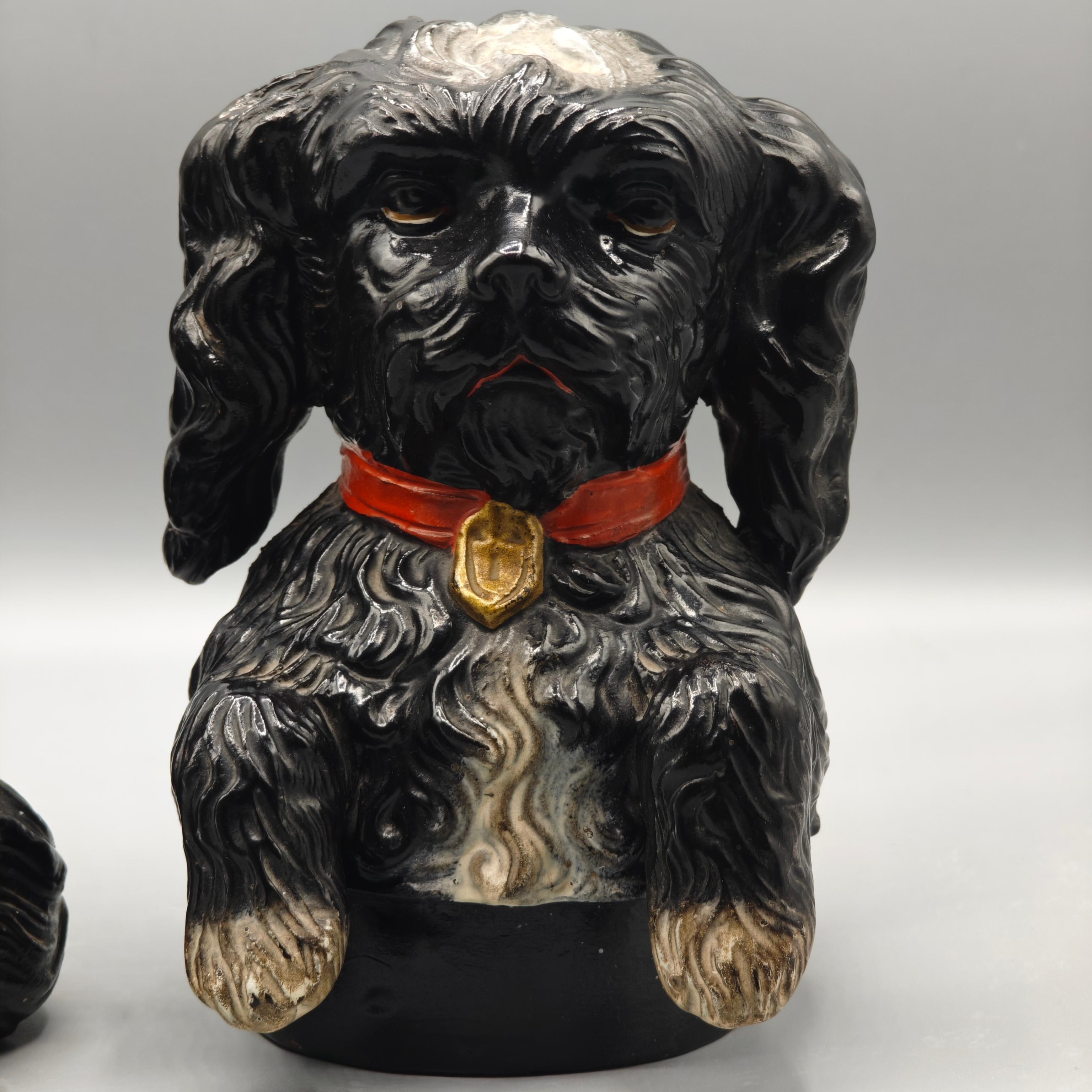 Vaso in ceramica Charles Charles Spaniel di  Bernhard Bloch, fine del XIX secolo in vendita 1