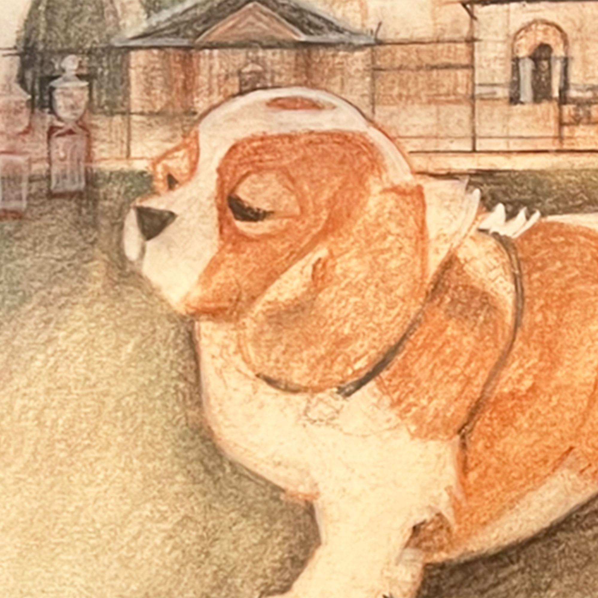 Modern King Charles Spaniel, signed Alfred Daniels (1924 - 2015) For Sale
