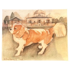 King Charles Spaniel, firmado Alfred Daniels (1924 - 2015)
