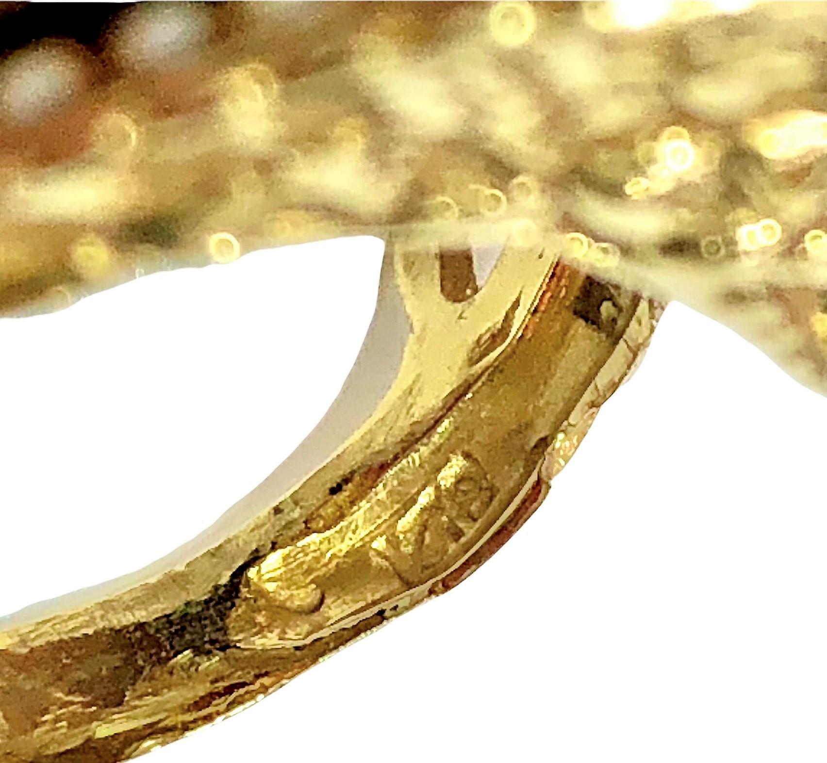 King Cobra-Schlangenring aus 18 Karat Gelbgold mit mehrfarbigen Emaille-Markierungen im Angebot 9