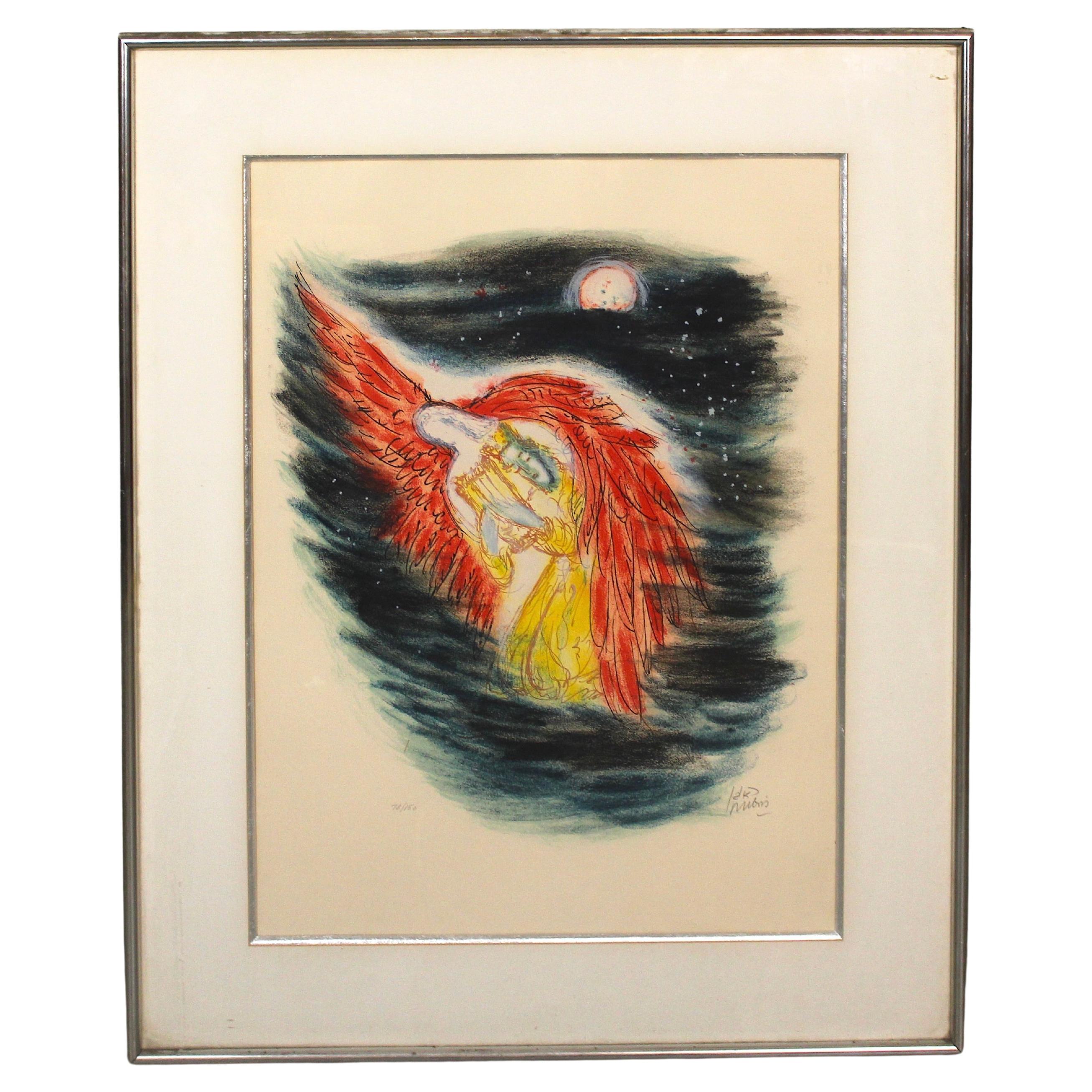 Litografia 'King David' di Reuven Rubin (1893-1974) #78/150