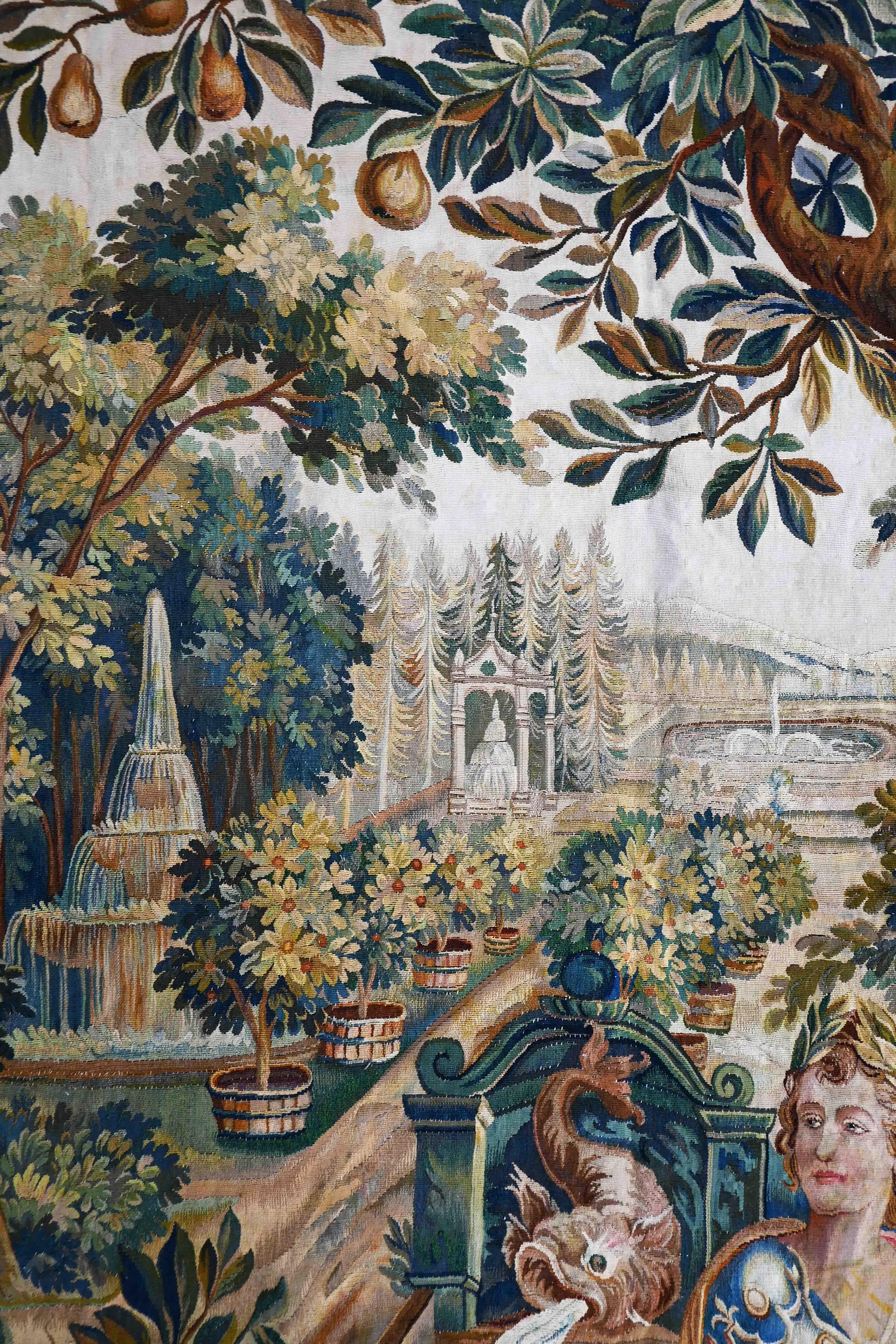 The King David Playing the Harp - Brüsseler Wandteppich Ende 18. Jahrhundert - N° 1480 (Französisch) im Angebot
