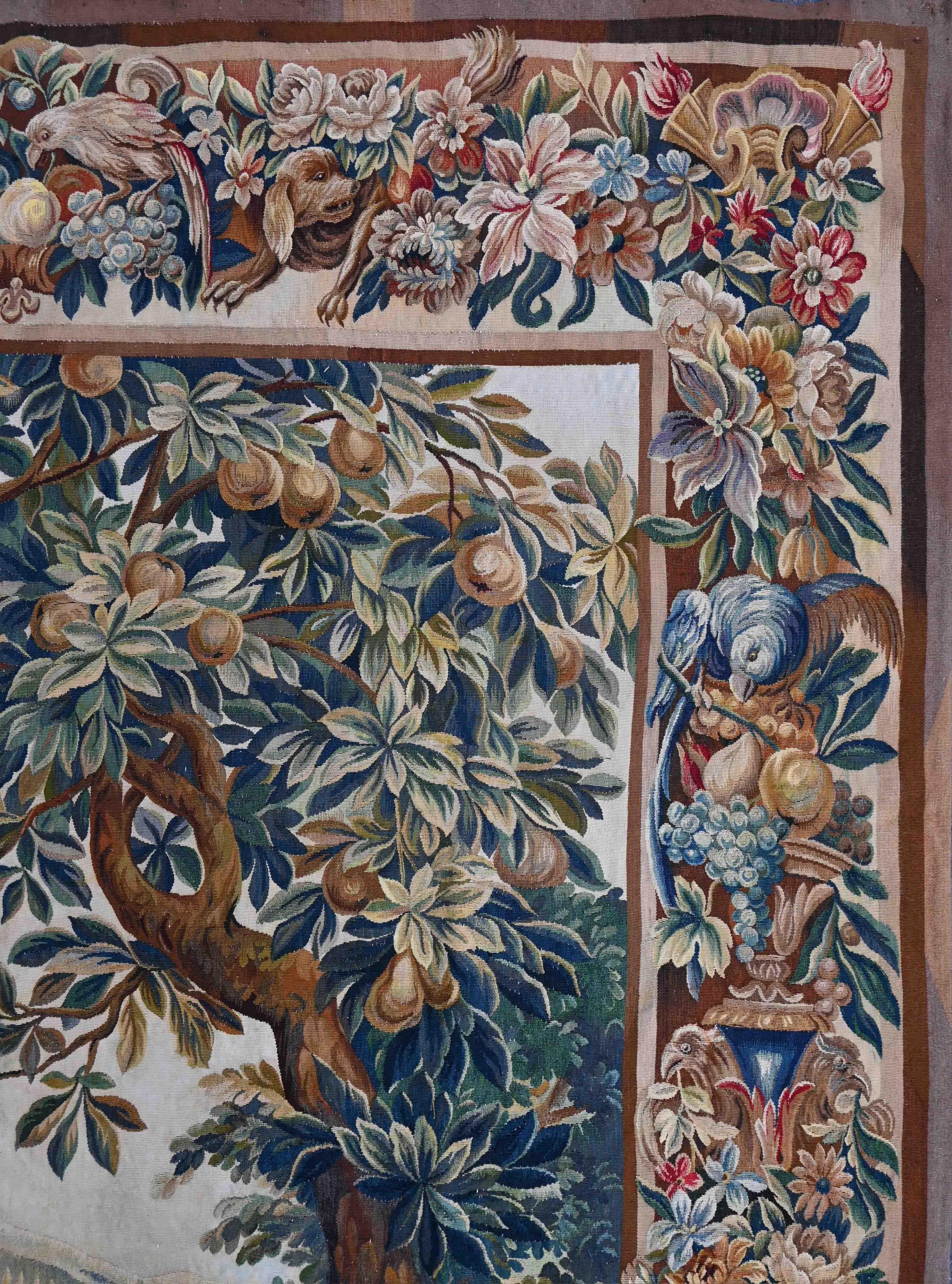 The King David Playing the Harp - Brüsseler Wandteppich Ende 18. Jahrhundert - N° 1480 (Wolle) im Angebot
